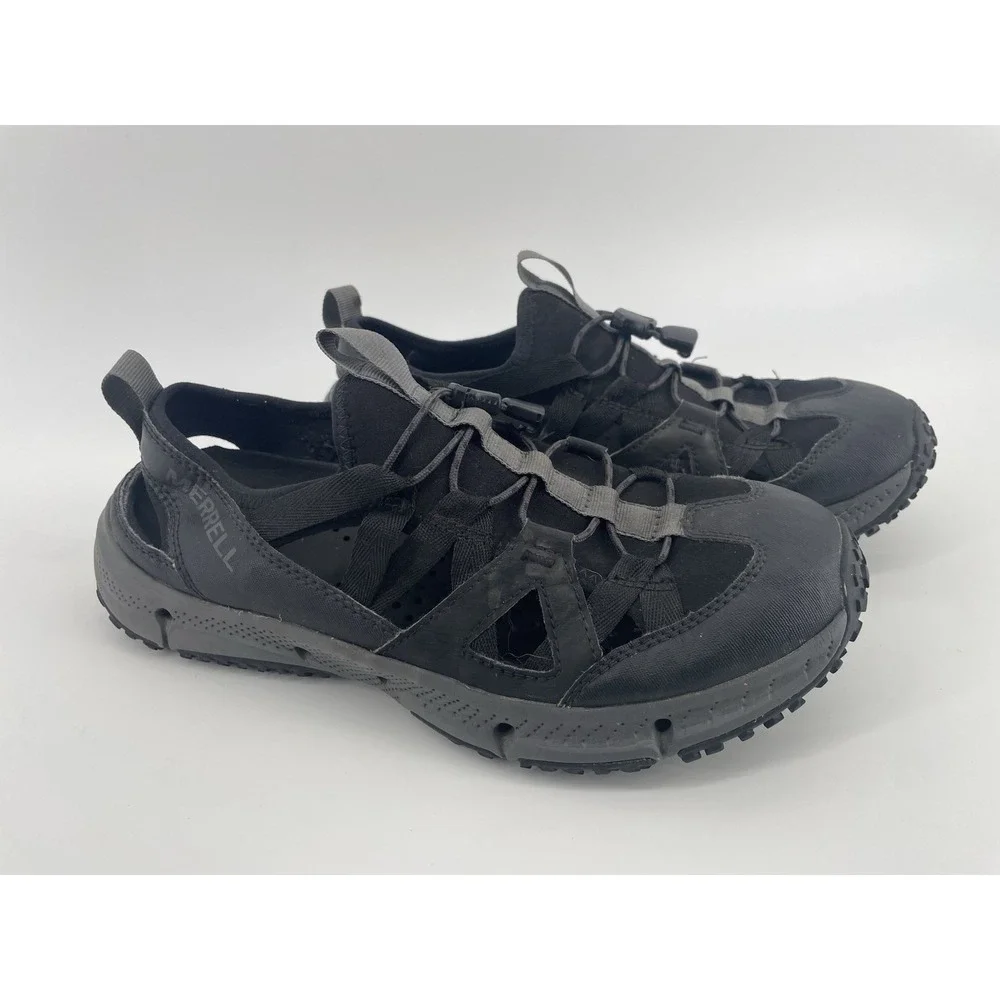 Merrell Performance Footwear Men 8 Black Grey Water Shoes Hiking Sandals J034253
